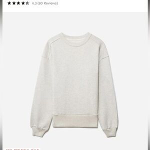 Everlane The Track Oversized Crew Sweatshirt size large